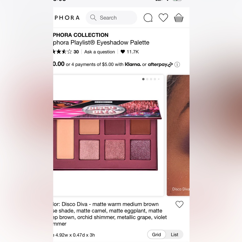 NIB- Sephora eyeshadow palette